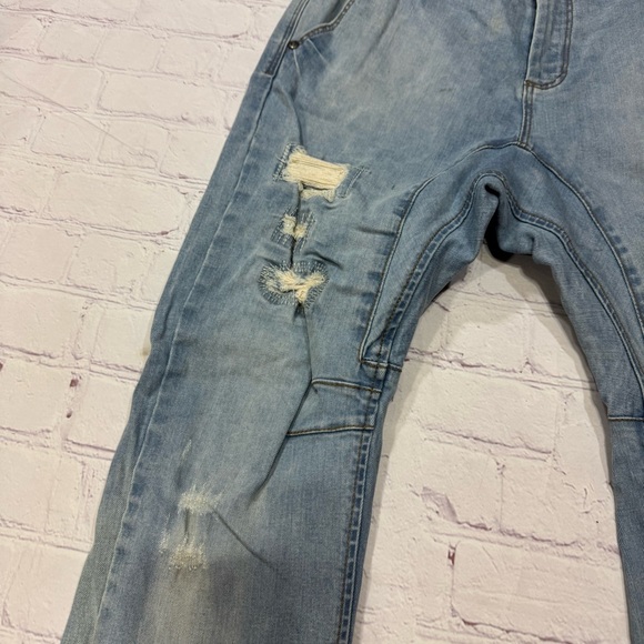 Cotton on harem pant’s like crotch Men's Light Blue Distressed Jeans size 30 - Picture 3 of 16